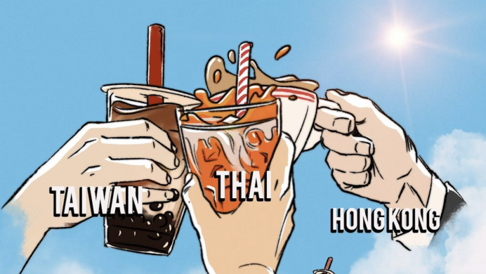 Taiwanese, Thai, and Hong Kong milk tea cheersing