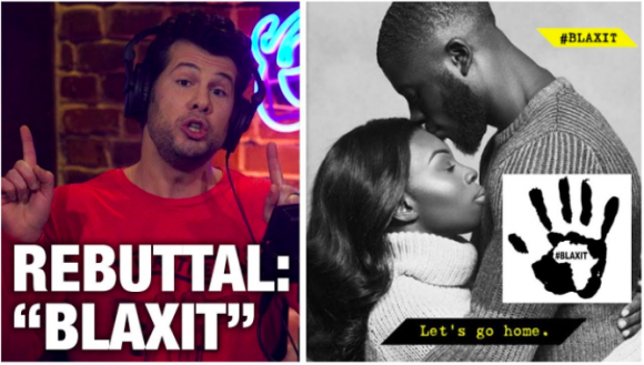 Blaxit posts across social media. Left image source: https://www.youtube.com/watch?v=6oHhA747SGU; right image source: https://twitter.com/BlaxitOfficial/status/880516449495769088